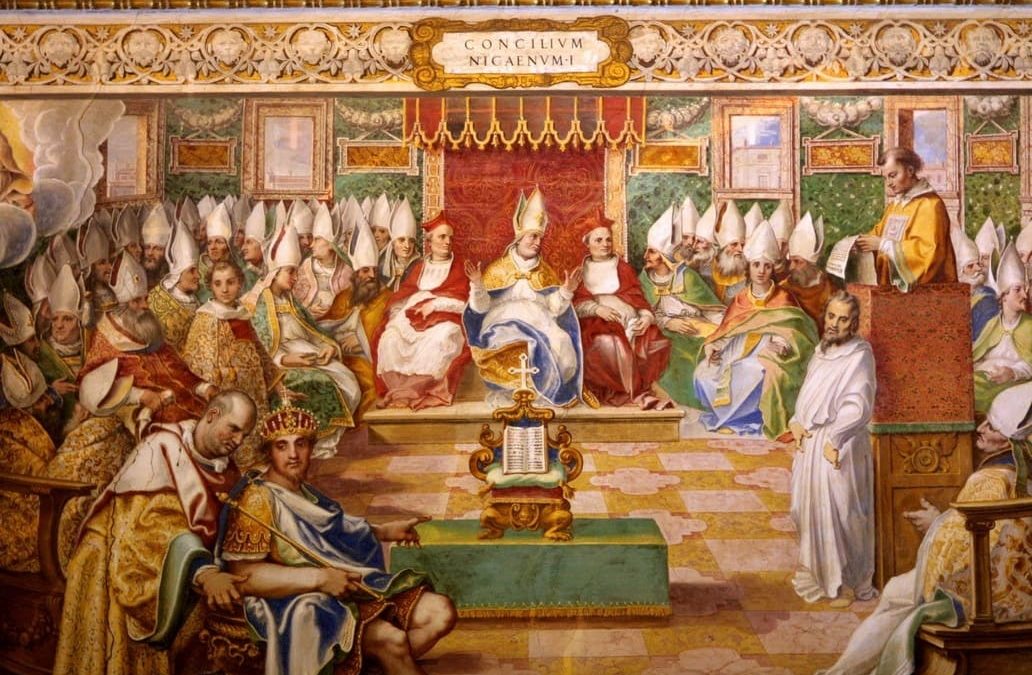 Council of Nicea. Deciding what is "canon". The "Bible" is NOT inerrant. It is a collection of books, largely chosen by cronies of the Roman Emperor and the corrupt Catholic Church