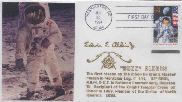 Buzz Aldrin first Mason on moon